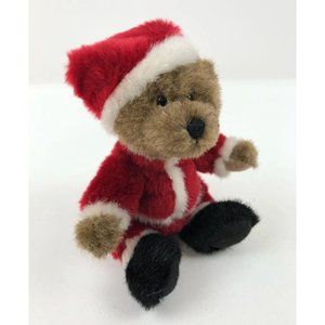 Boyds Bears Plush Kringles Best Dressed Series Head Bean Collection Tag Santa